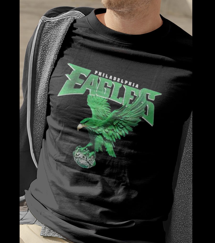 Philadelphia Eagles Green Soaring Eagle T-Shirt