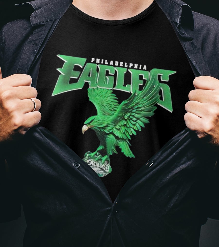 Philadelphia Eagles Green Soaring Eagle T-Shirt
