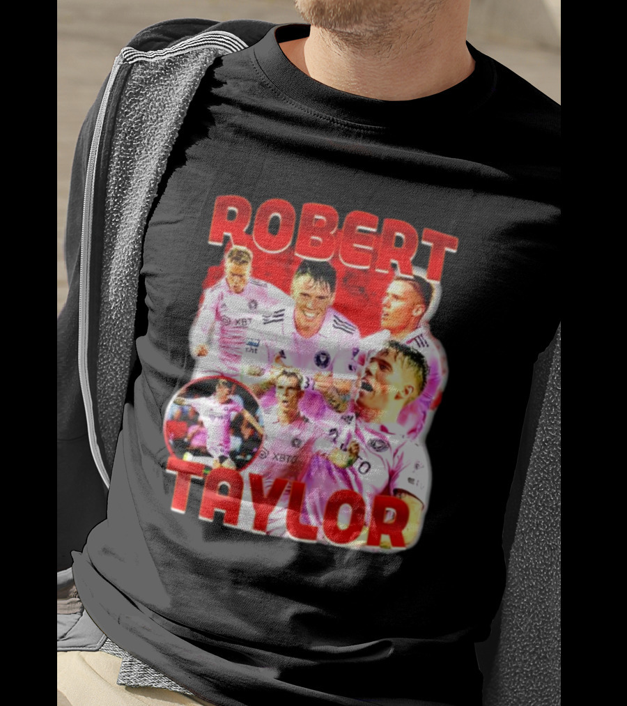 Robert Taylor Inter Miami CF Bootleg Style Collage T-Shirt