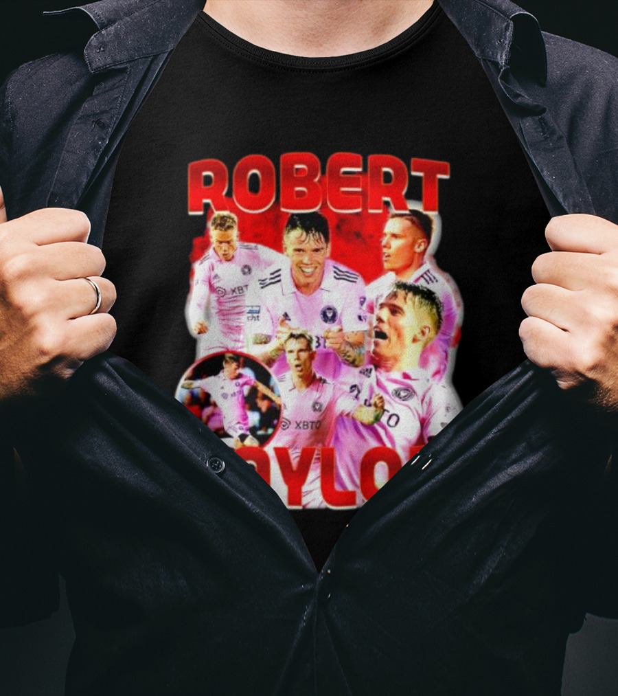 Robert Taylor Inter Miami CF Bootleg Style Collage T-Shirt