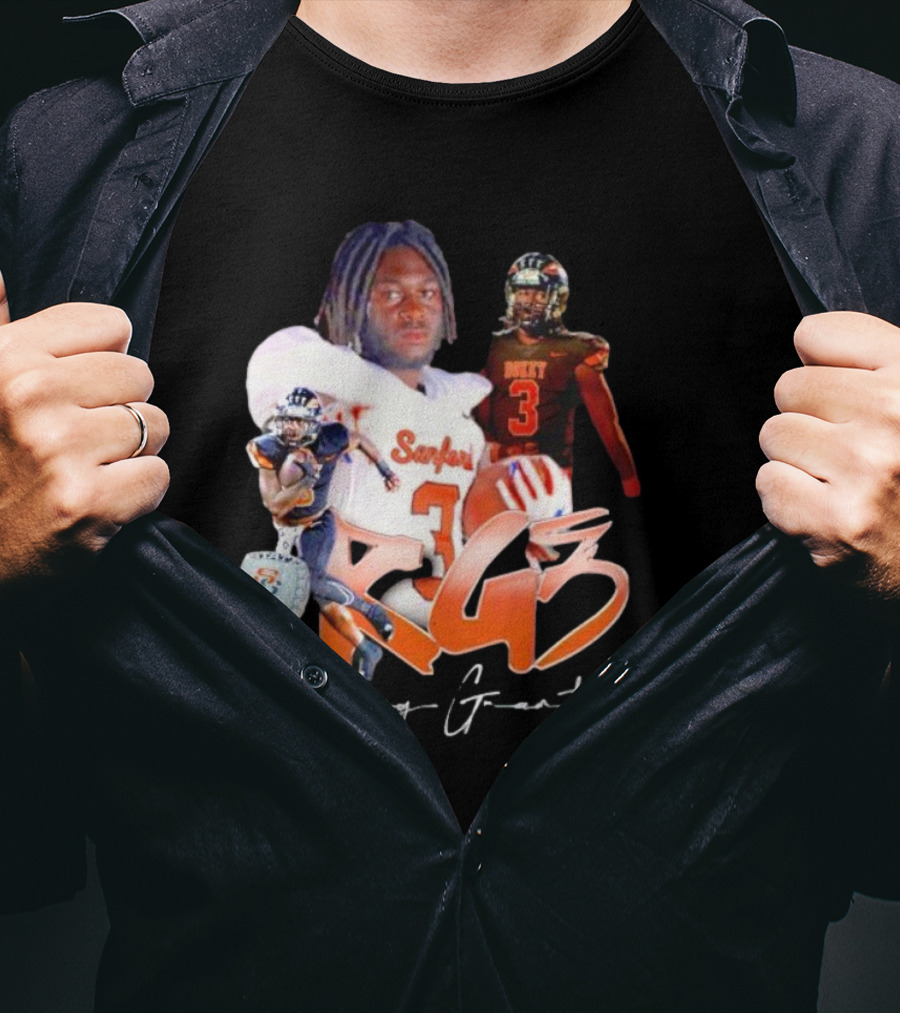 Rockey Grant RG3 Sanford Heavy 3 Football T-Shirt