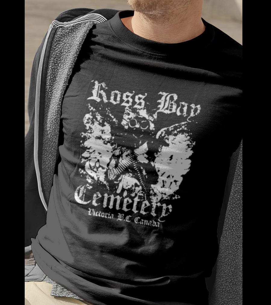 Ross Bay Cemetery Victoria BC Canada Vintage Gothic Skull T-Shirt