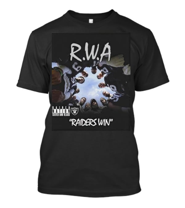 RWA Raider Nation Silver And Black Raiders Win T-Shirt