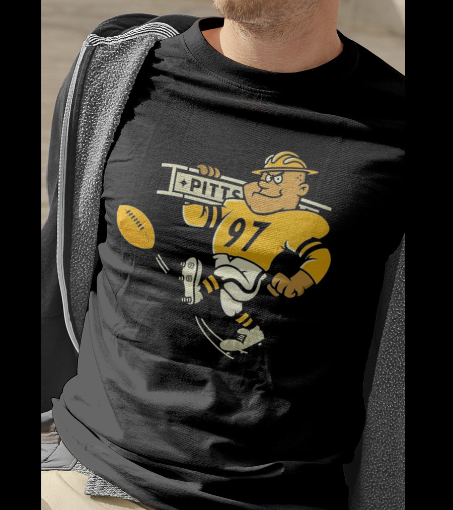 Steely McBeam Pittsburgh Steelers 97 PITT Caricature T-Shirt