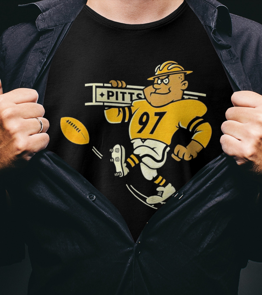Steely McBeam Pittsburgh Steelers 97 PITT Caricature T-Shirt