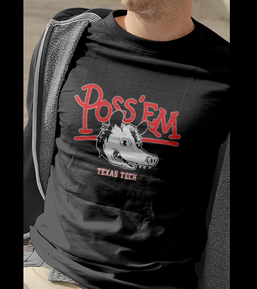 Texas Tech Poss 'Em Rally Possum Football T-Shirt