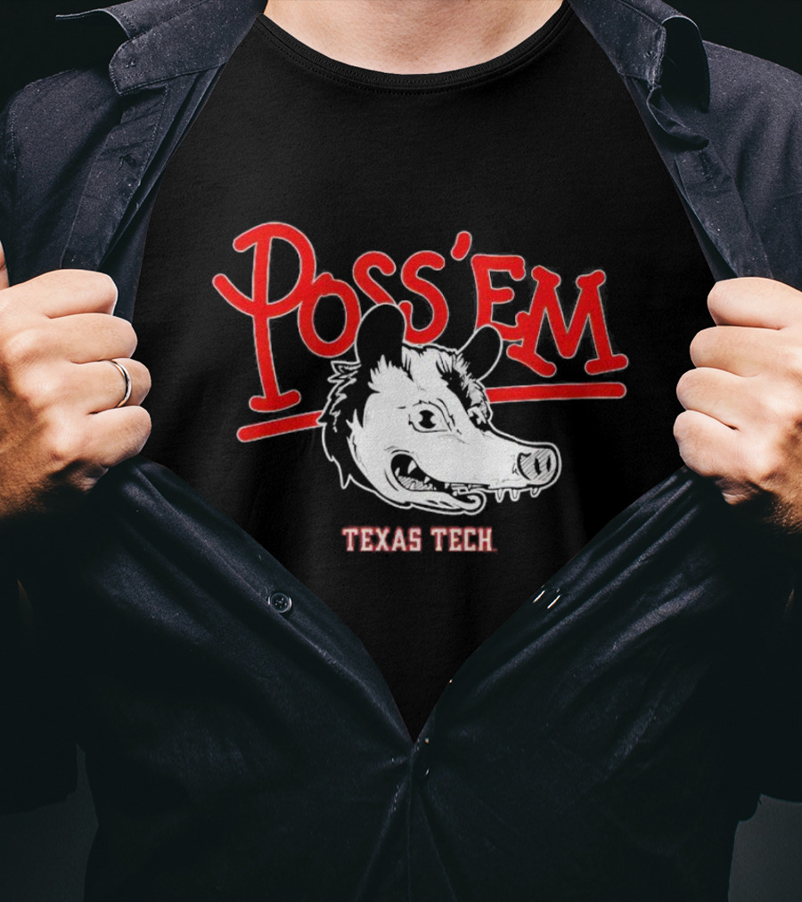 Texas Tech Poss 'Em Rally Possum Football T-Shirt