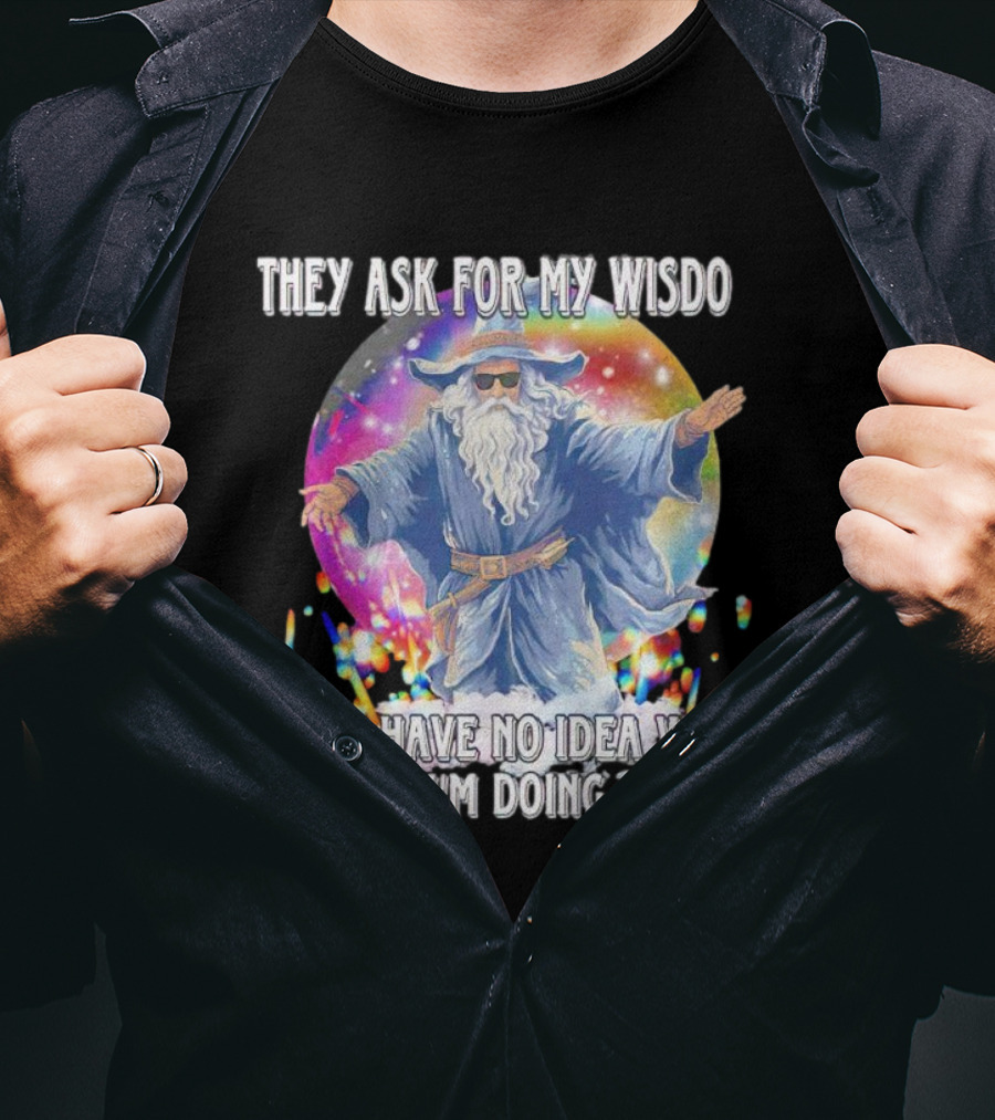 They Ask For My Wisdom But I Have No Idea What I'm Doing Wizard T-Shirt