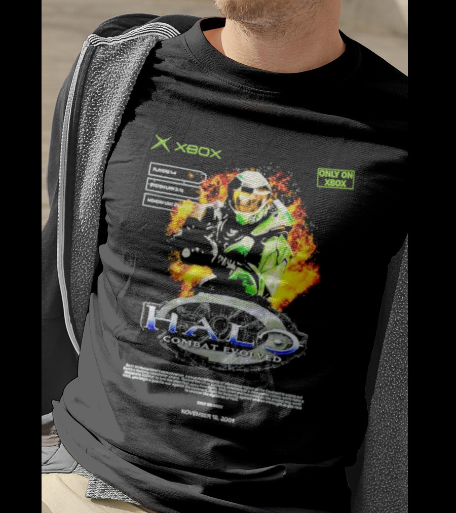 Xbox Halo Combat Evolved Only On Xbox November 15 2001 T-Shirt