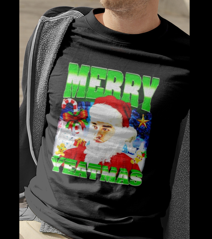 Merry Yeatmas Yeat Rapper Christmas Santa Claus Holiday T-Shirt