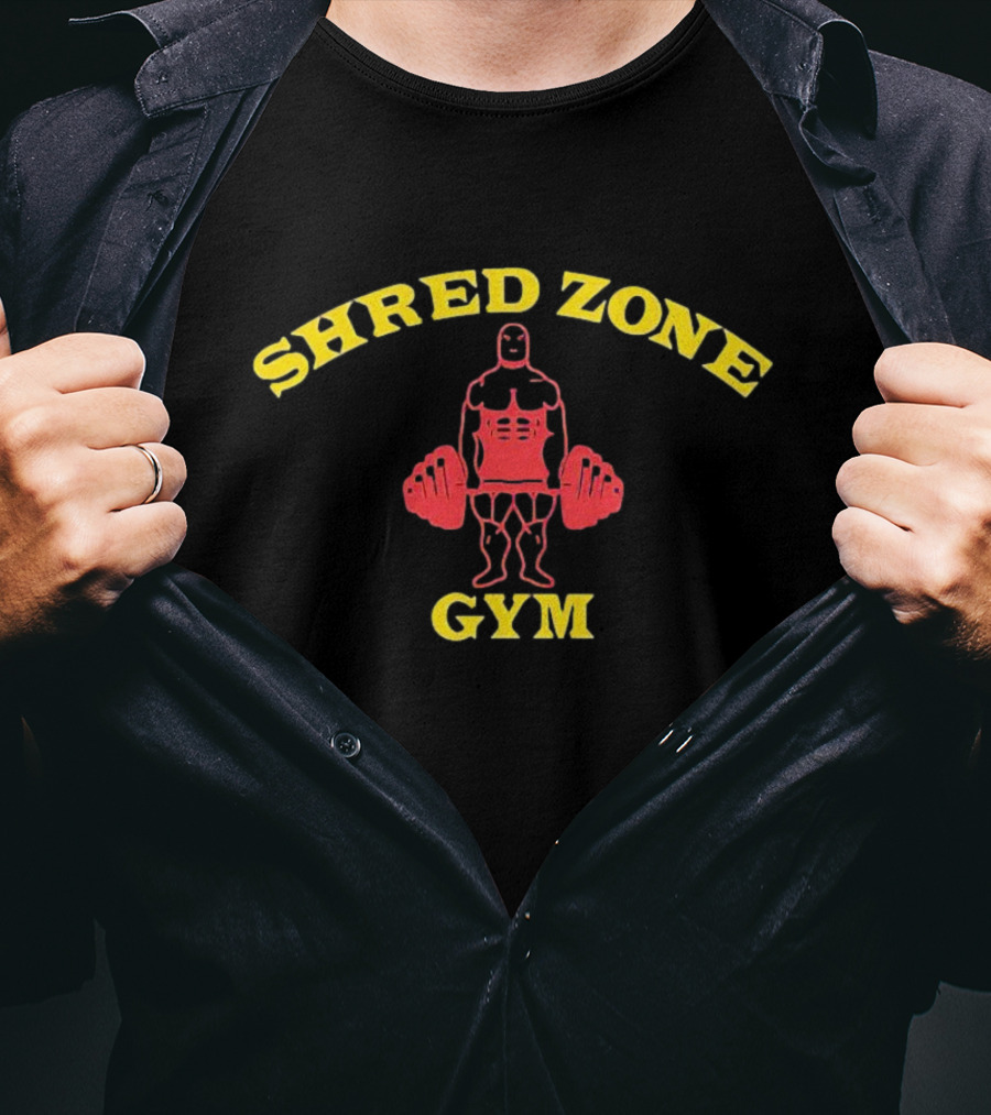 Shred Zone Gym Muscle Bodybuilder Fitness T-Shirt