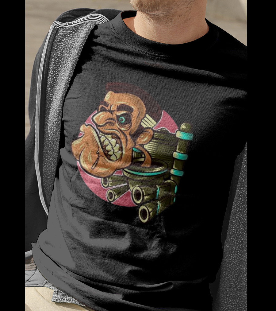 Skibidi Toilet Meme Angry Gritty Face T-Shirt