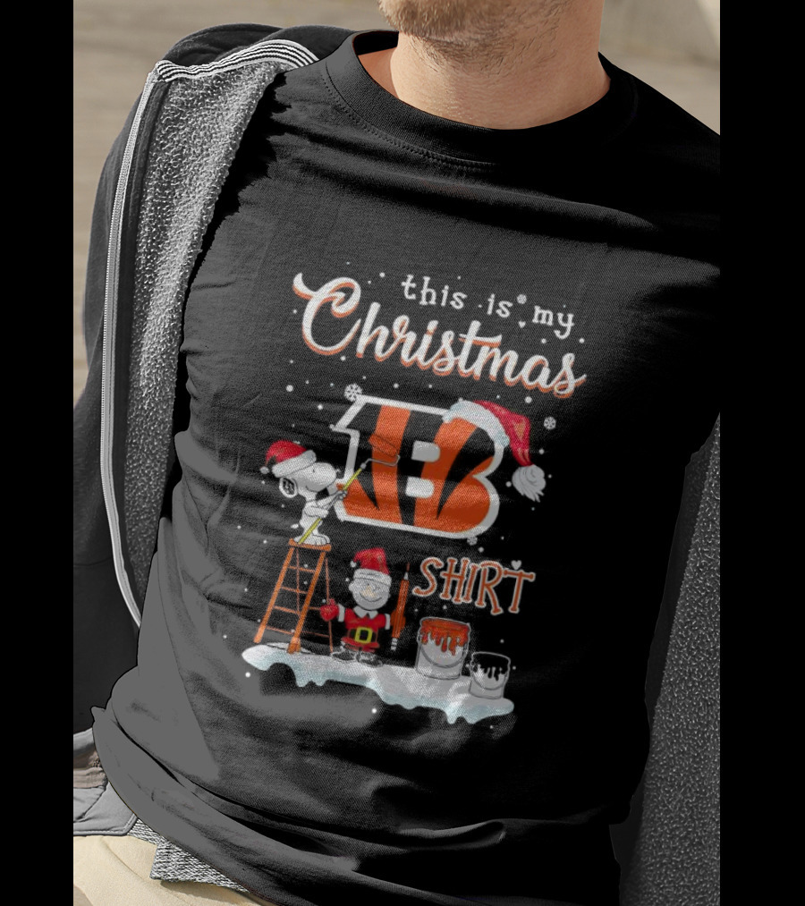This Is My Christmas Snoopy And Charlie Brown Cincinnati Bengals T-Shirt