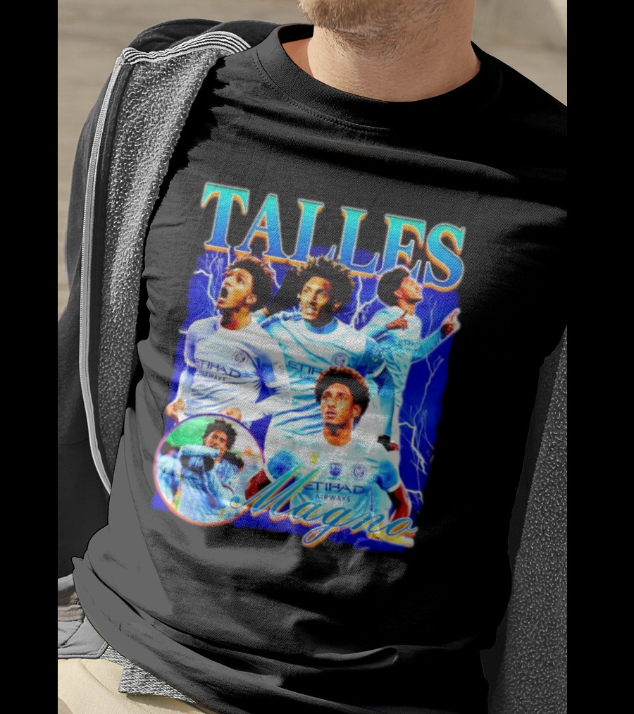 Talles Magno Etihad Airways Lightning Soccer Montage T-Shirt