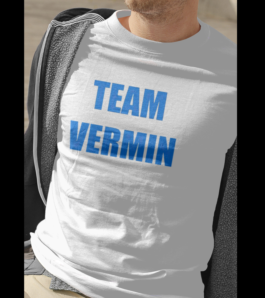 Team Vermin Bold Blue Text T-Shirt