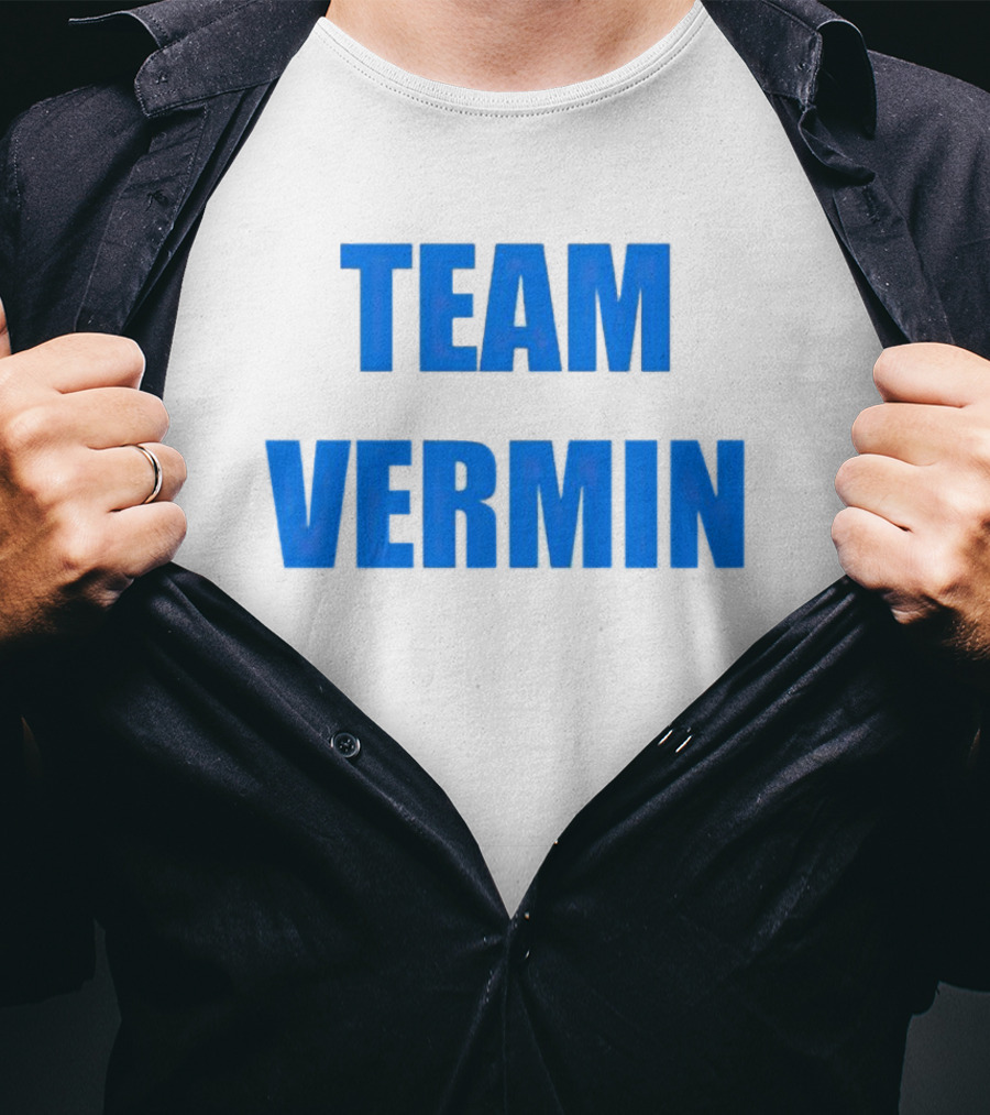 Team Vermin Bold Blue Text T-Shirt