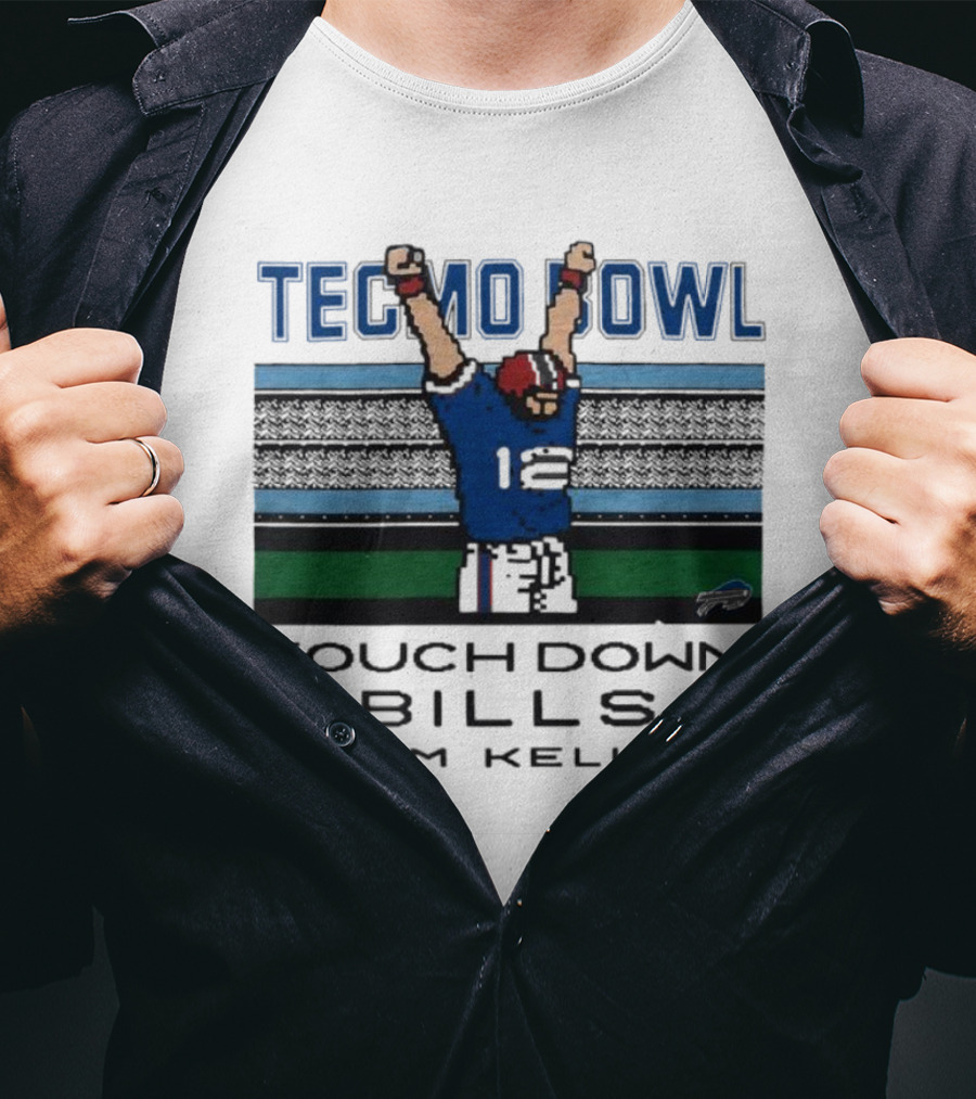 Tecmo Bowl Touch Down Bills Jim Kelly T-Shirt