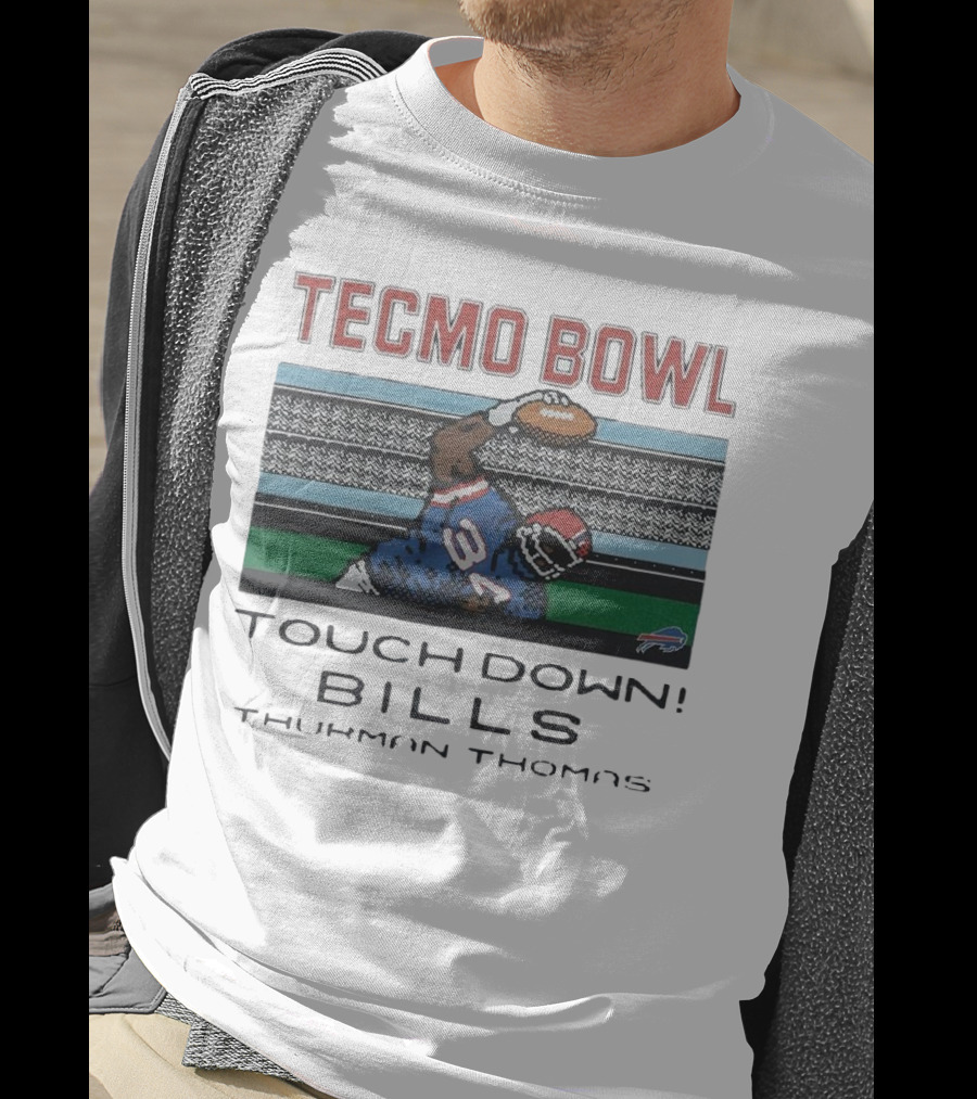 Tecmo Bowl Touchdown Bills Thurman Thomas Retro Football Pixel T-Shirt