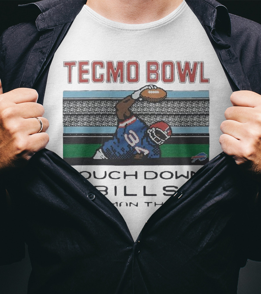 Tecmo Bowl Touchdown Bills Thurman Thomas Retro Football Pixel T-Shirt