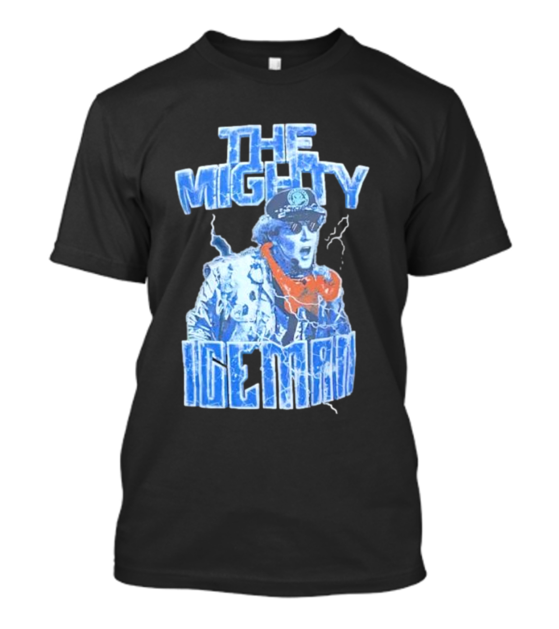 The Mighty Ice Man Electrifying Blue Lightning T-Shirt