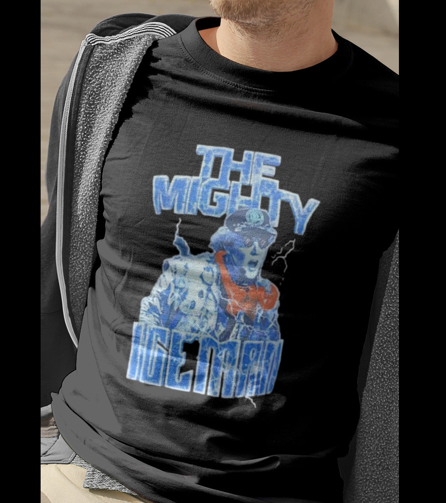 The Mighty Ice Man Electrifying Blue Lightning T-Shirt