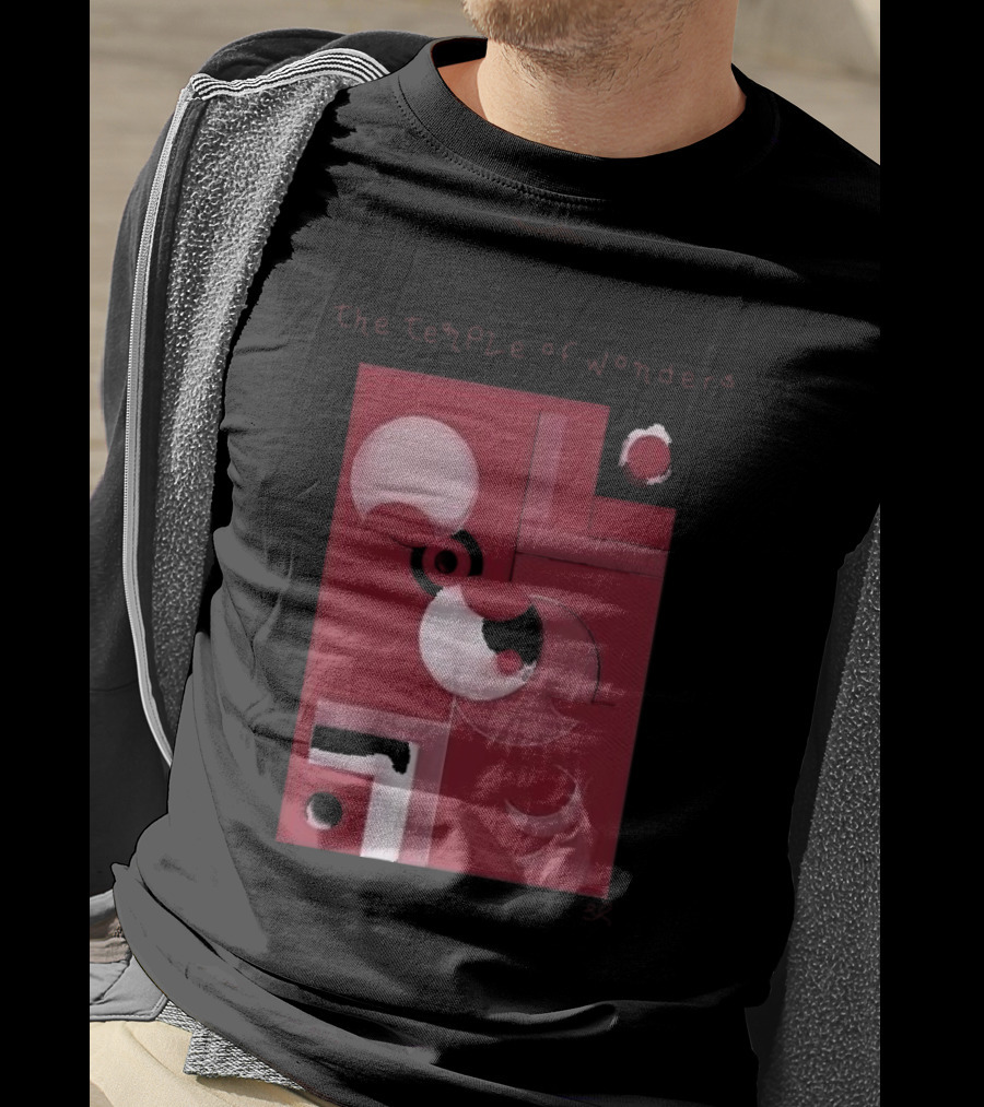 The Temple Of Wonders Abstract Geometric Red Circles And Shapes T-Shirt