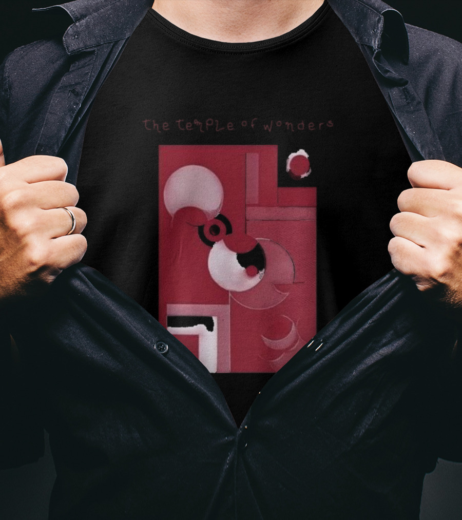 The Temple Of Wonders Abstract Geometric Red Circles And Shapes T-Shirt