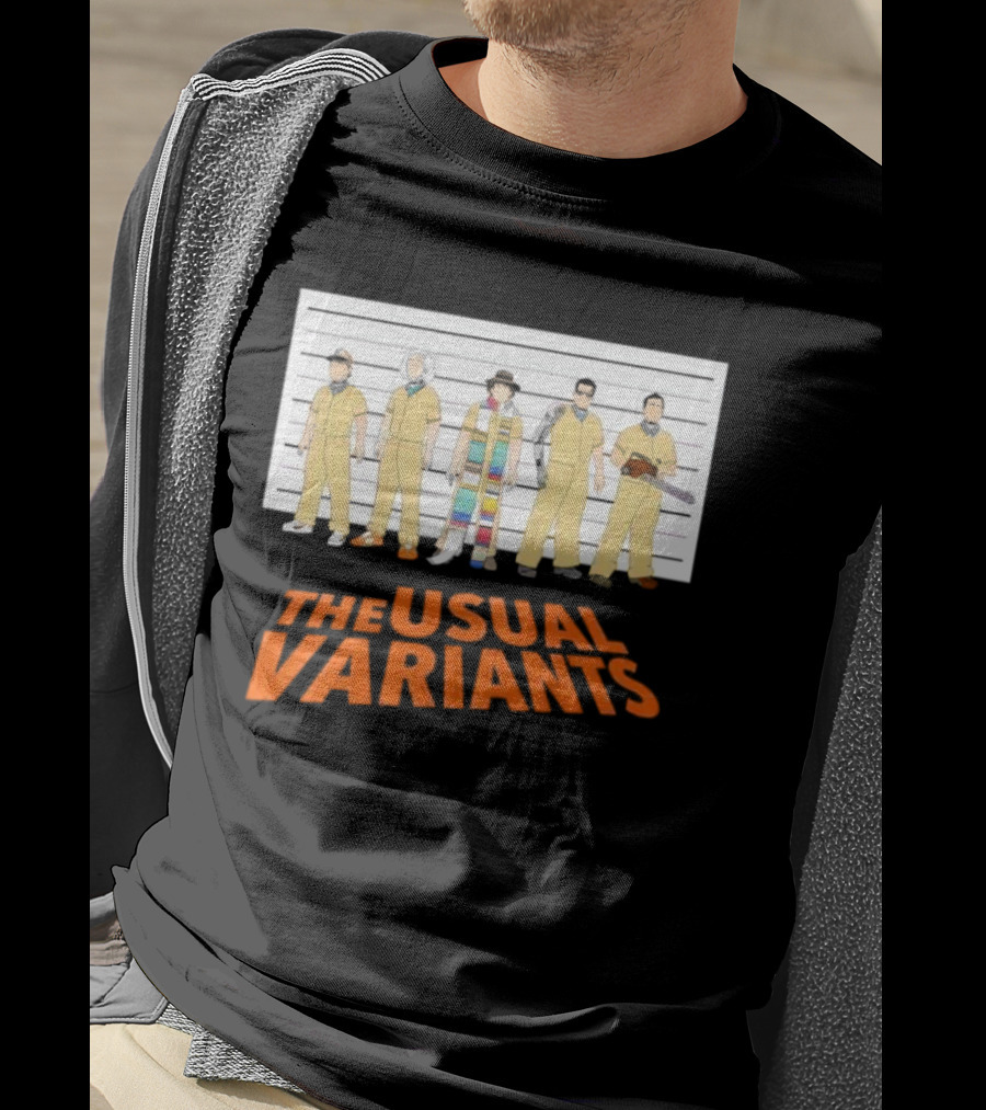 The Usual Variants Parody Featuring Sci-Fi Time Travel Characters In Lineup T-Shirt