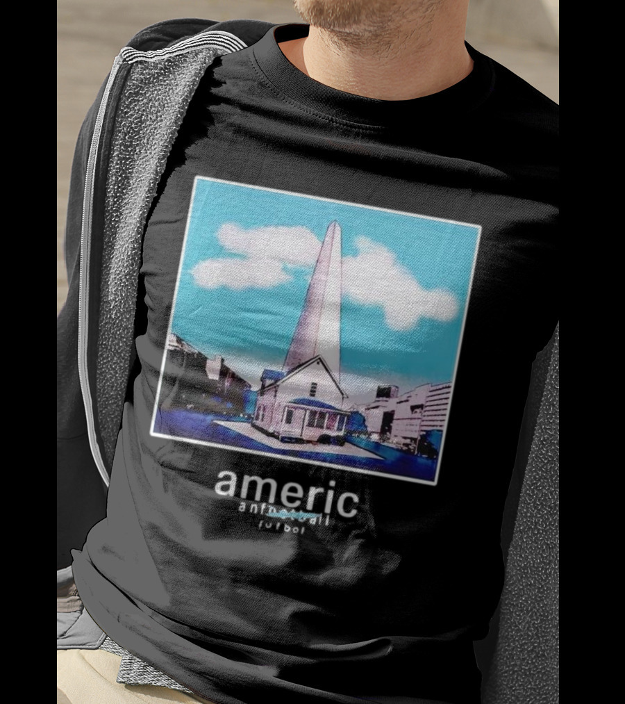 Americ Anfootball Futbol House And Obelisk Cityscape T-Shirt
