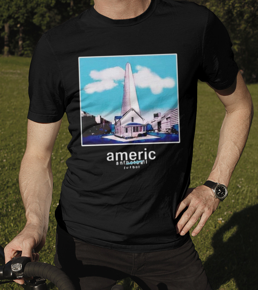 Americ Anfootball Futbol House And Obelisk Cityscape T-Shirt
