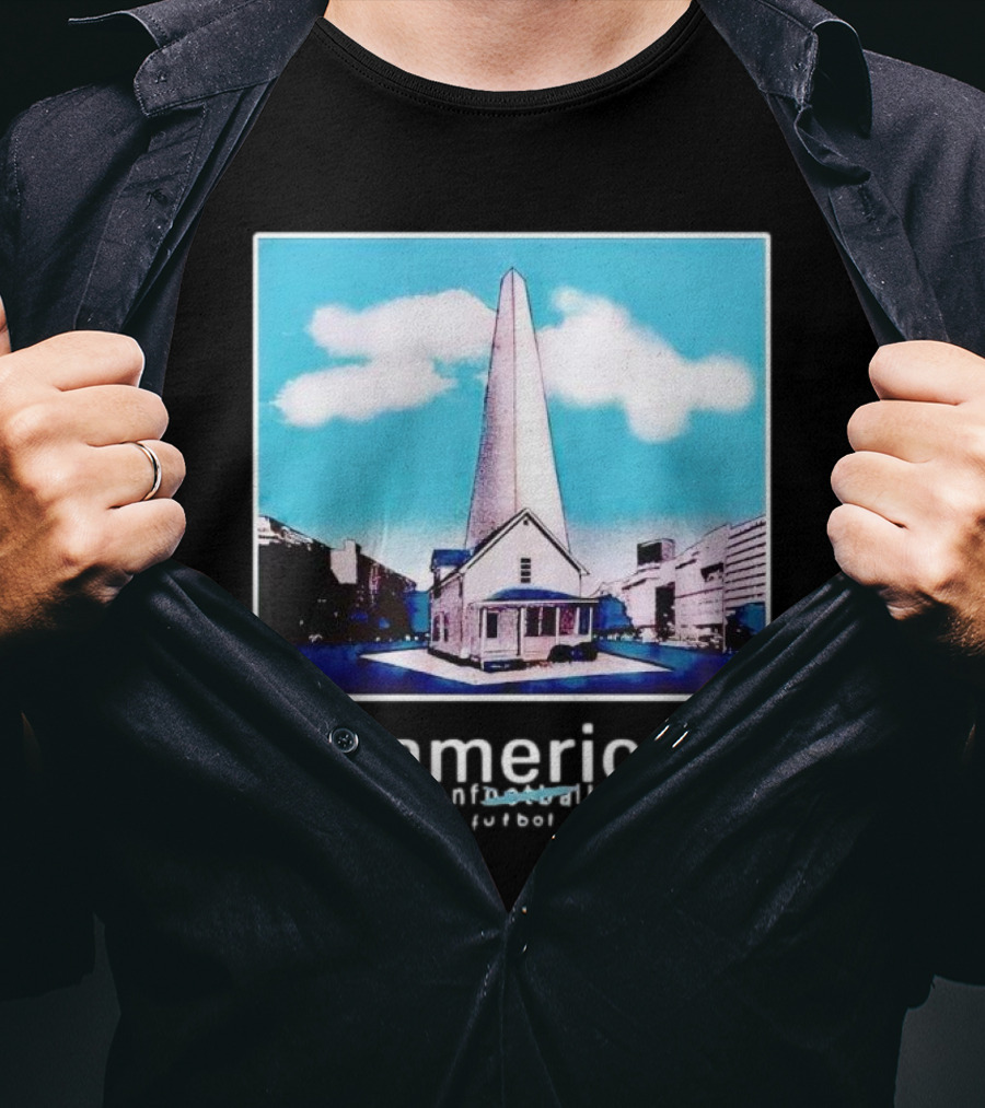 Americ Anfootball Futbol House And Obelisk Cityscape T-Shirt