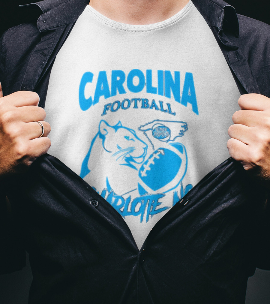 Carolina Football Since 1995 Charlotte NC Panther T-Shirt
