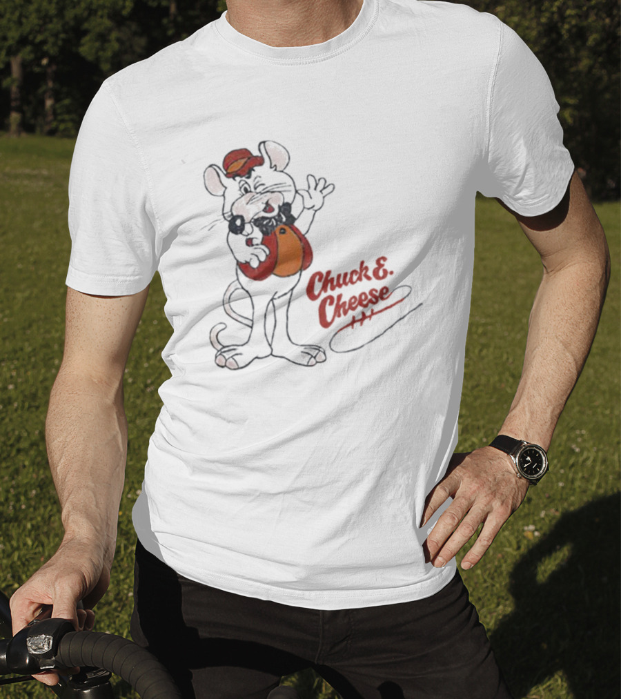 Chuck E Cheese Retro Character Outline T-Shirt