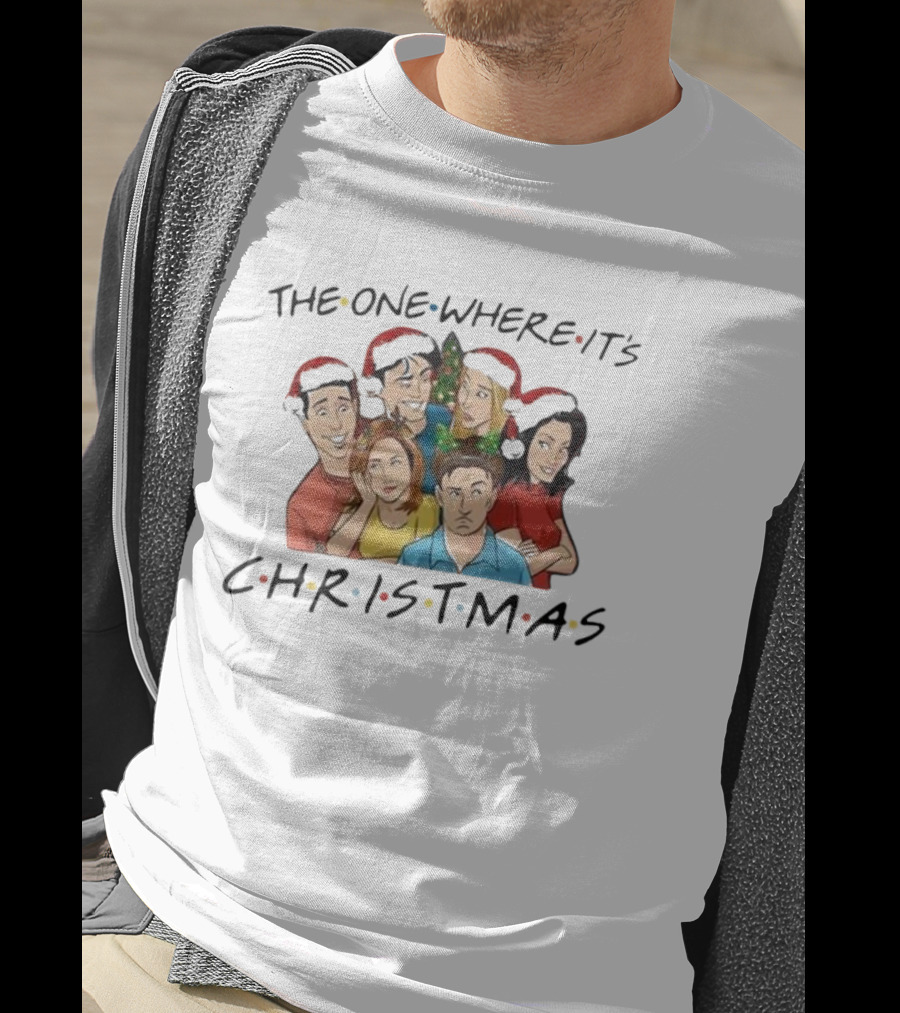 Friends TV Show Characters Christmas Special The One Where It's Christmas T-Shirt