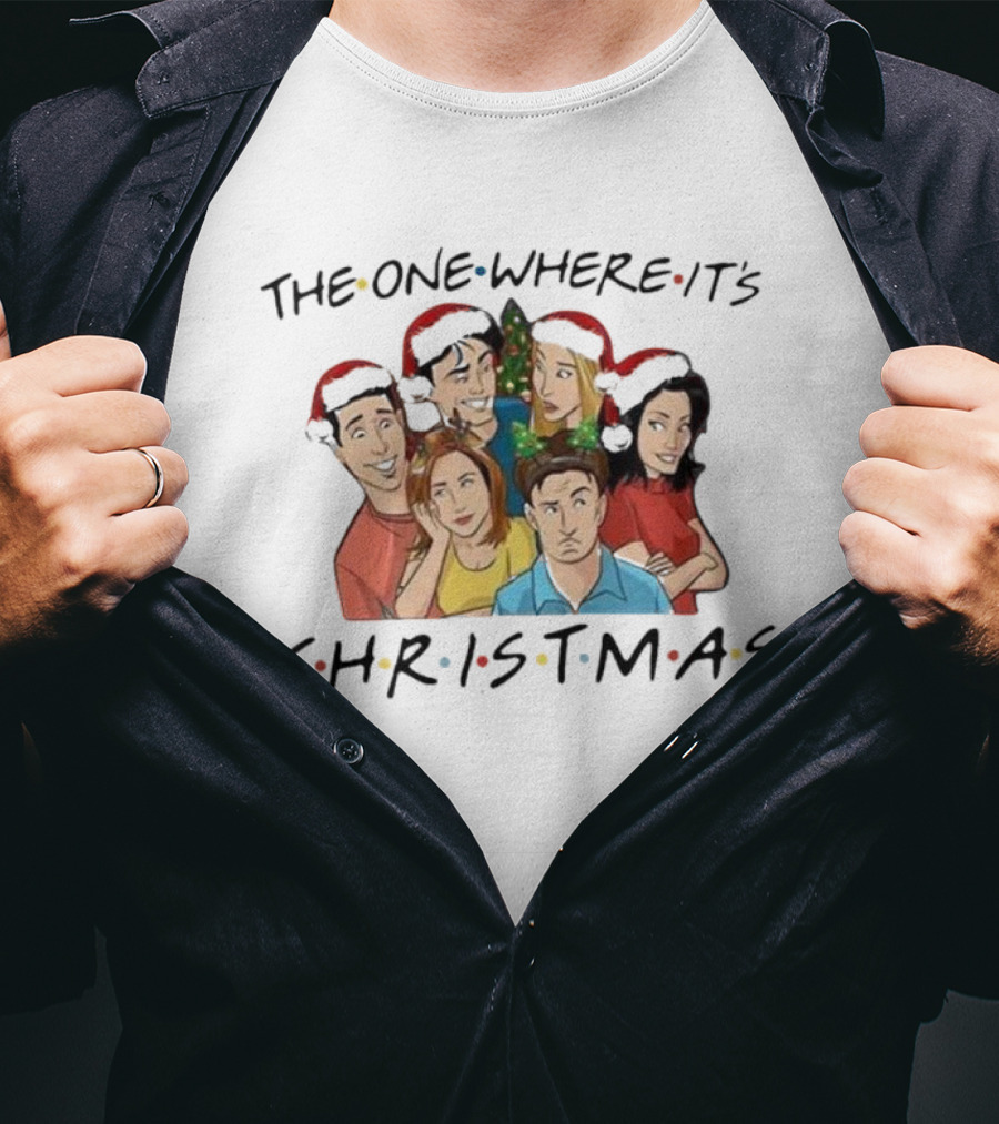 Friends TV Show Characters Christmas Special The One Where It's Christmas T-Shirt