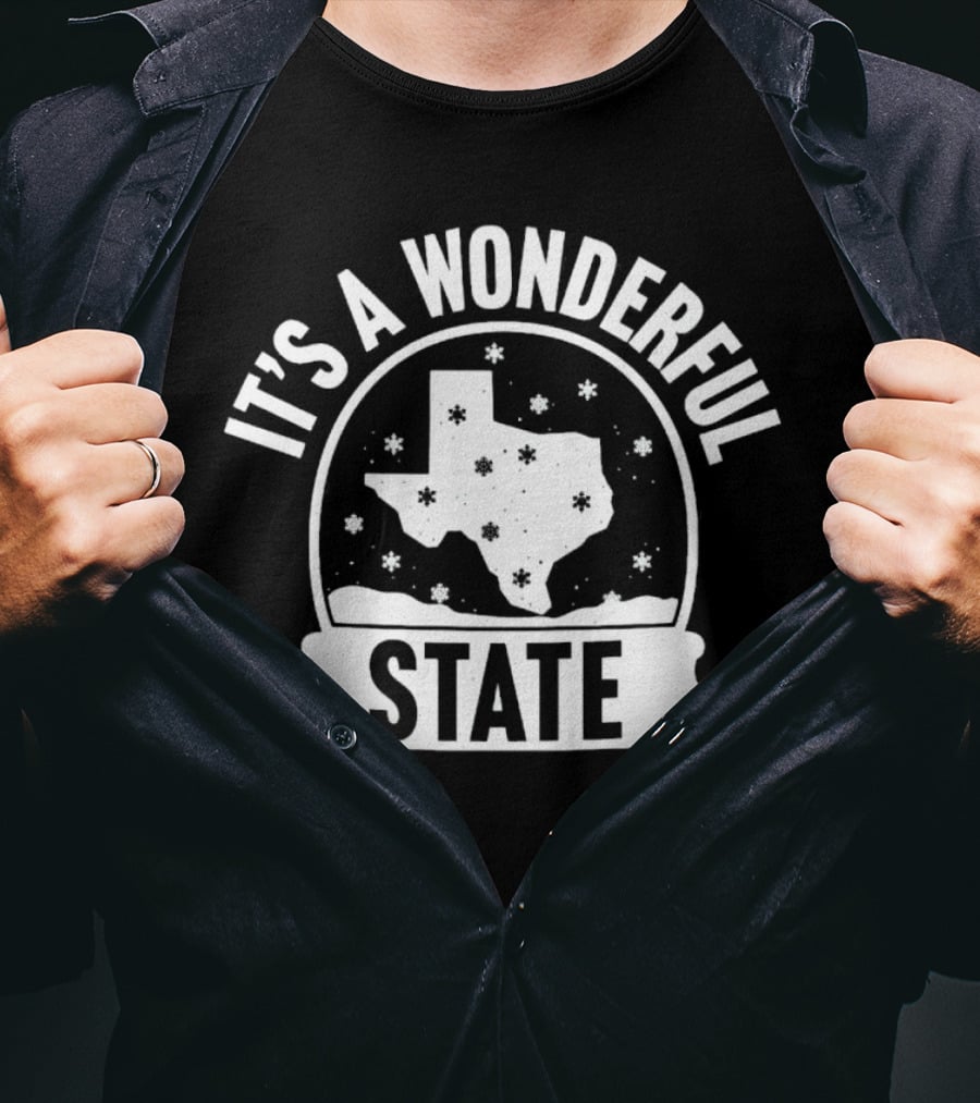 It's A Wonderful State Texas Snow Globe Holiday T-Shirt