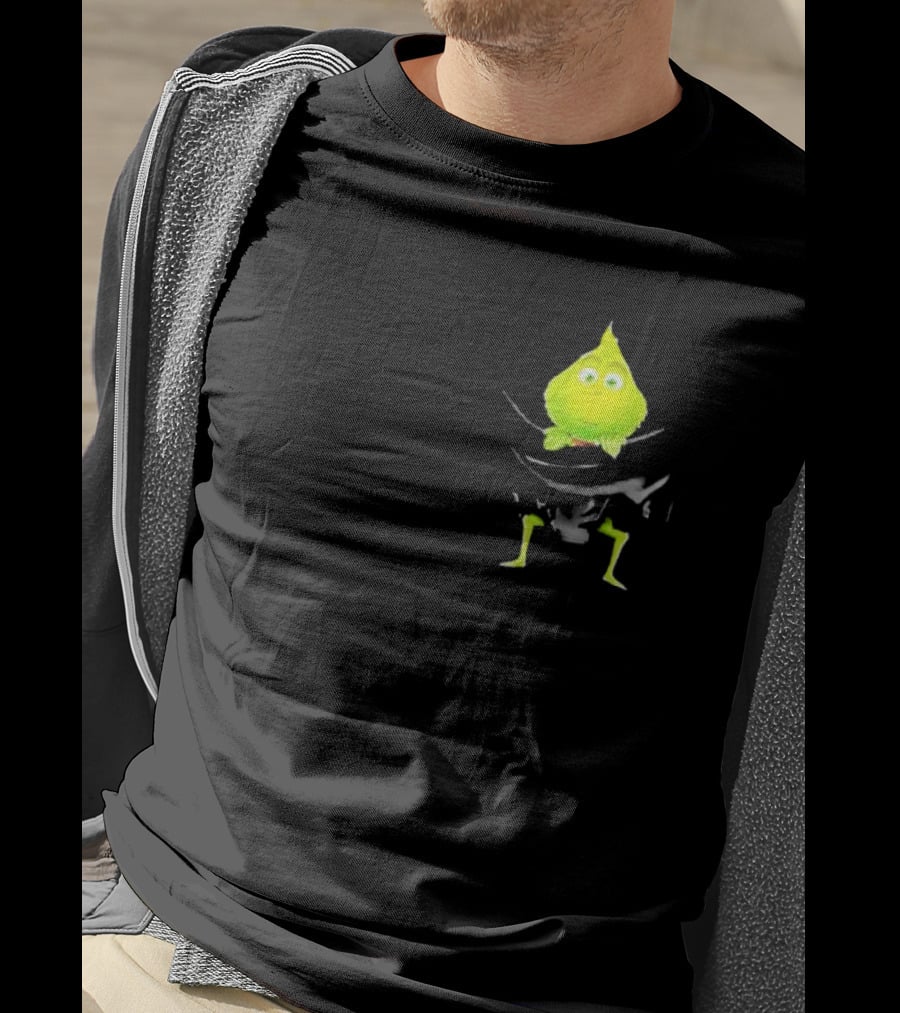 Grinch Peeking From Pocket T-Shirt