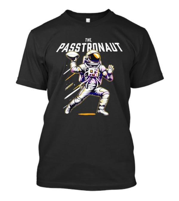 The Passtronaut Astronaut Throwing A Football T-Shirt