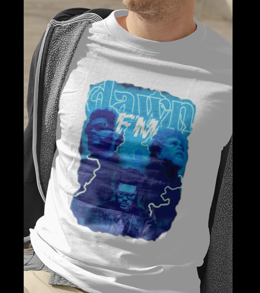Dawn FM Vintage The Weeknd Blue Trio Image T-Shirt