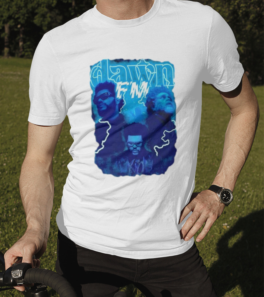 Dawn FM Vintage The Weeknd Blue Trio Image T-Shirt