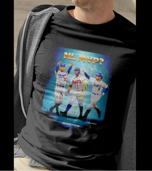 NL MVP Mookie Betts Ronald Acuna Jr Freddie Freeman Dodgers Braves T-Shirt