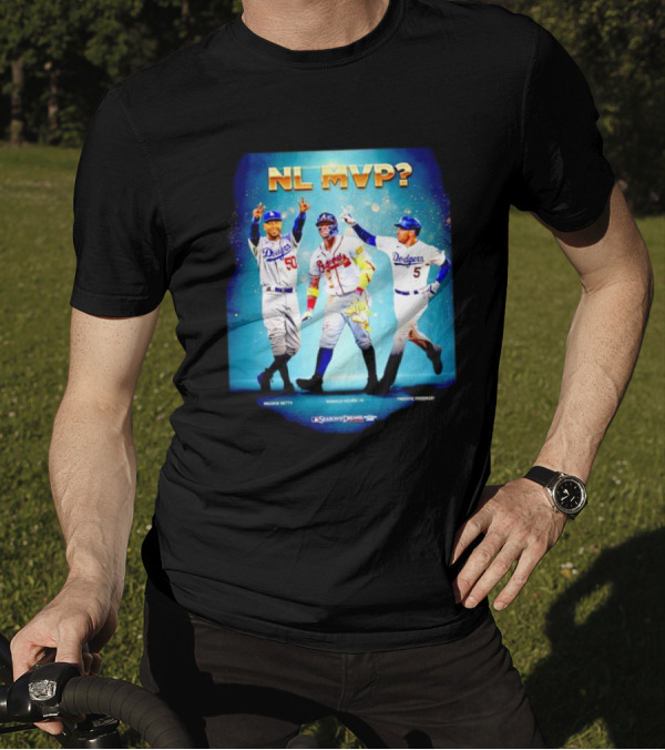 NL MVP Mookie Betts Ronald Acuna Jr Freddie Freeman Dodgers Braves T-Shirt