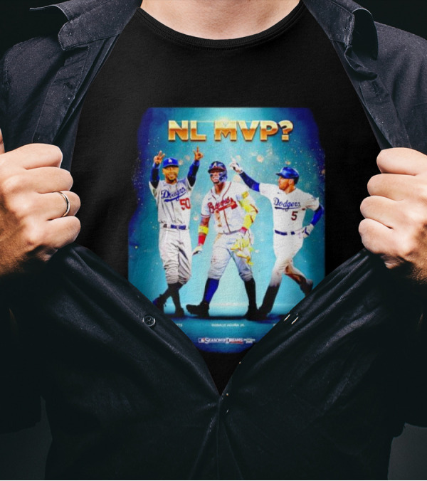 NL MVP Mookie Betts Ronald Acuna Jr Freddie Freeman Dodgers Braves T-Shirt