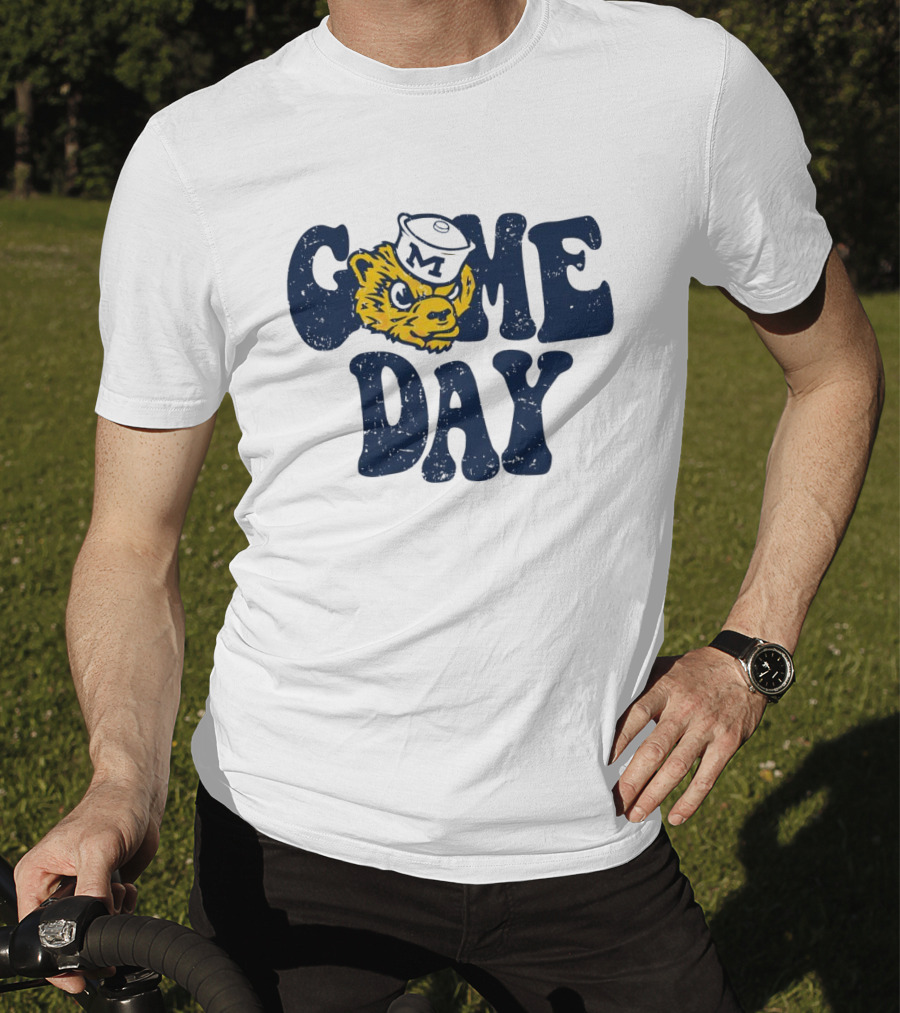 University Of Michigan Game Day Vintage Wolverine T-Shirt