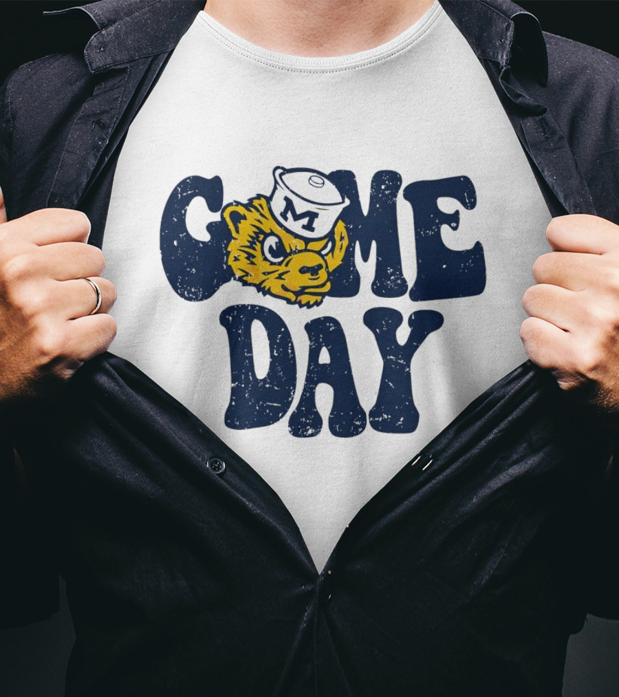 University Of Michigan Game Day Vintage Wolverine T-Shirt