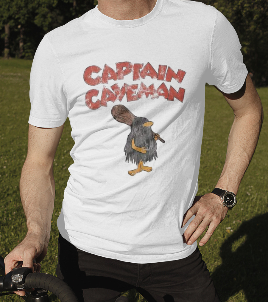 Captain Caveman Vintage Retro Cartoon Character T-Shirt