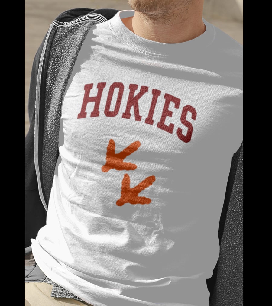 Hokies With Orange Footprints T-Shirt
