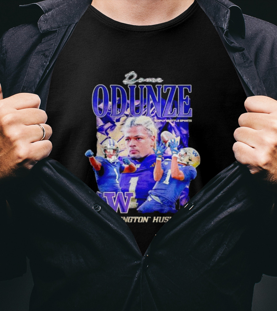 Rome Odunze Washington Huskies Montlake Icon Vintage T-Shirt