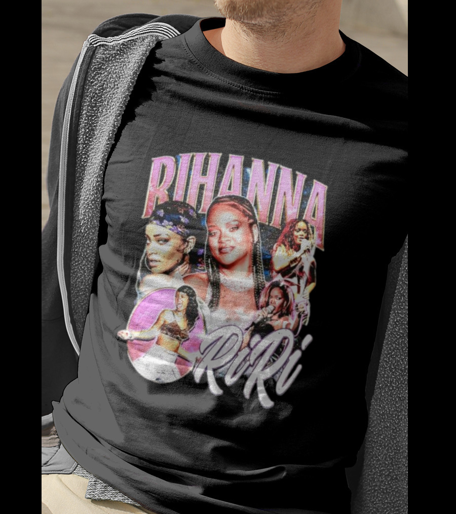 Rihanna RiRi Collage Retro Music Icons T-Shirt