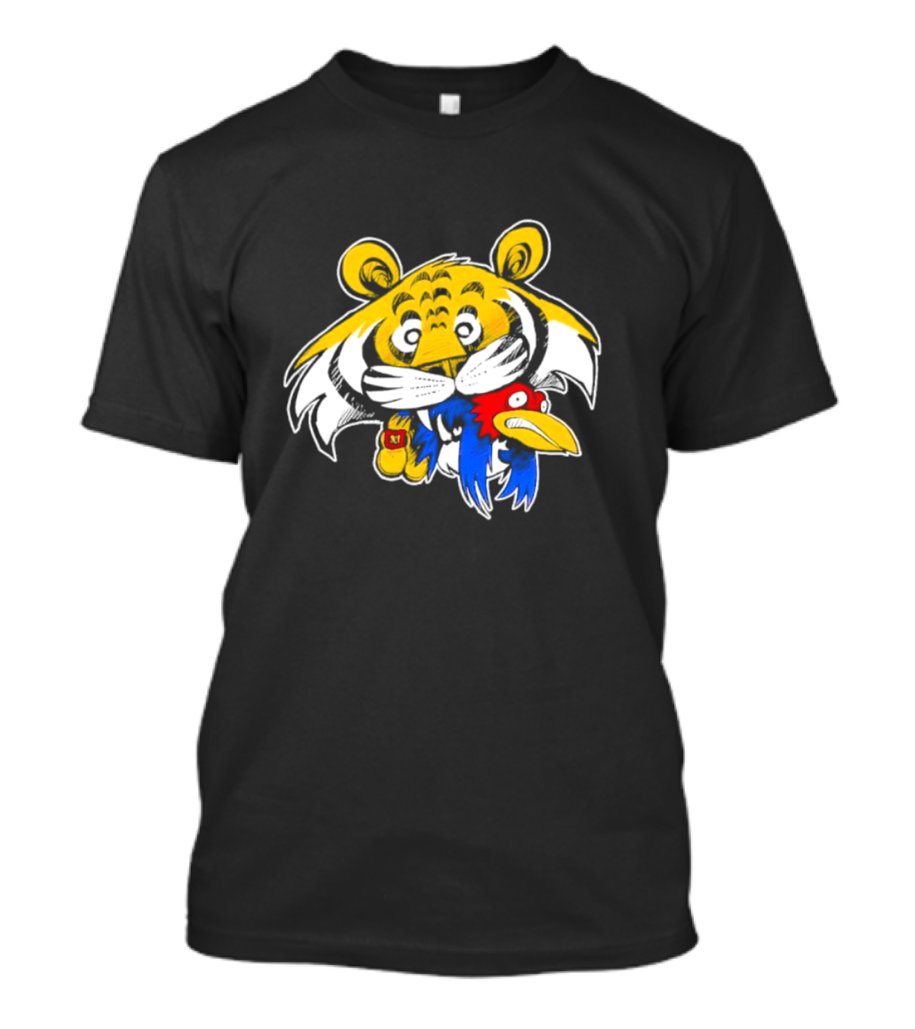 Scott Schmidt Tiger Snack Cartoon Tiger Eating Cereal Box T-Shirt